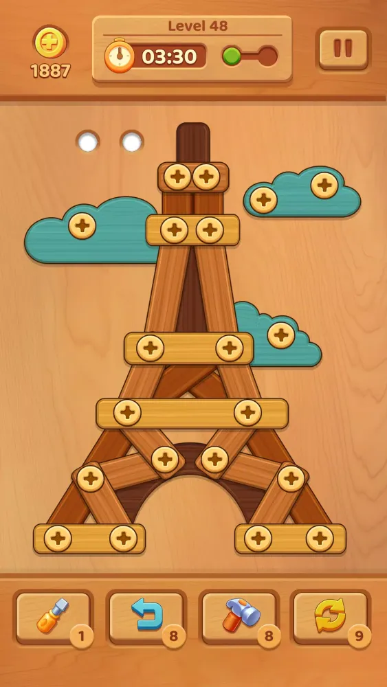 Wooden Screw: Nuts and Bolts Screenshots