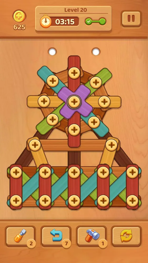 Wooden Screw: Nuts and Bolts Screenshots