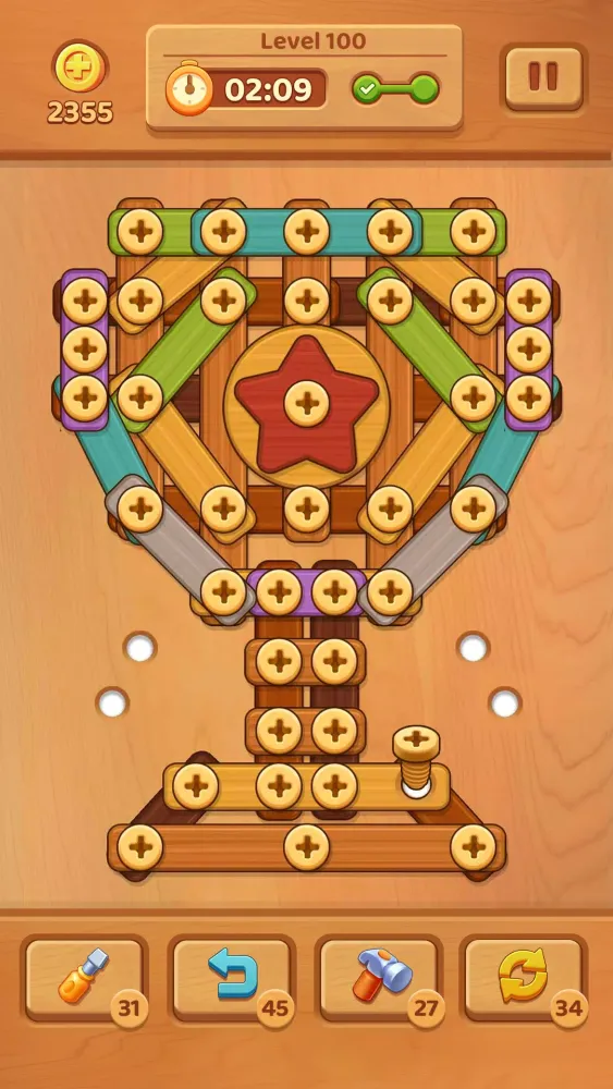 Wooden Screw: Nuts and Bolts Screenshots