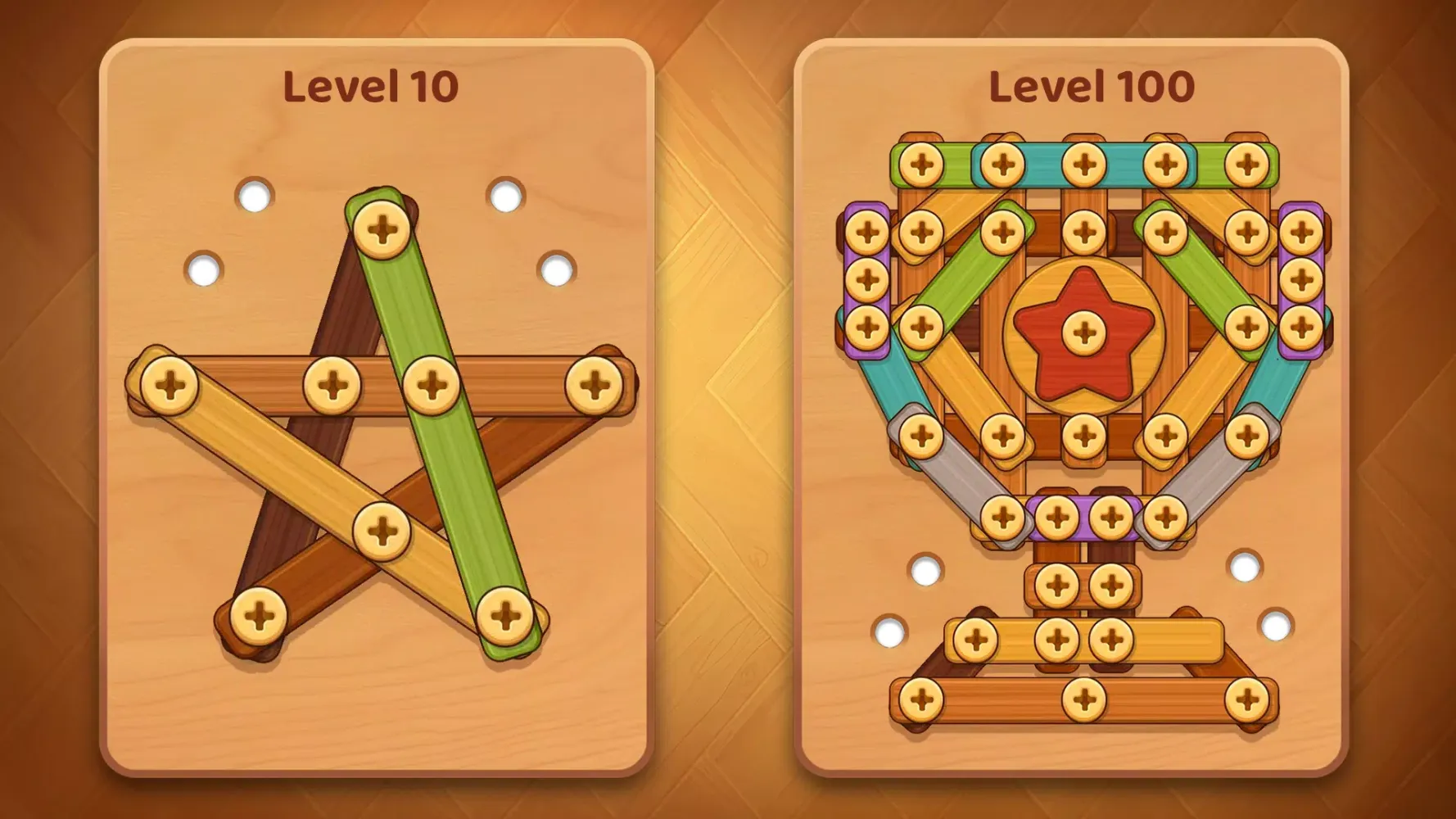 Wooden Screw: Nuts and Bolts Screenshots