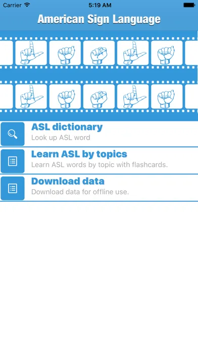 ASL video dictionary سکرین شاٹس