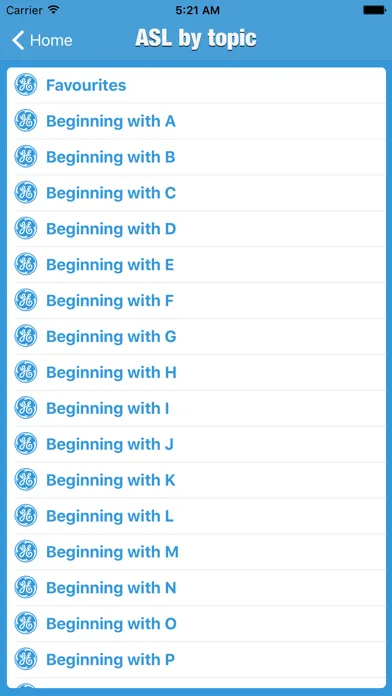 ASL video dictionary سکرین شاٹس