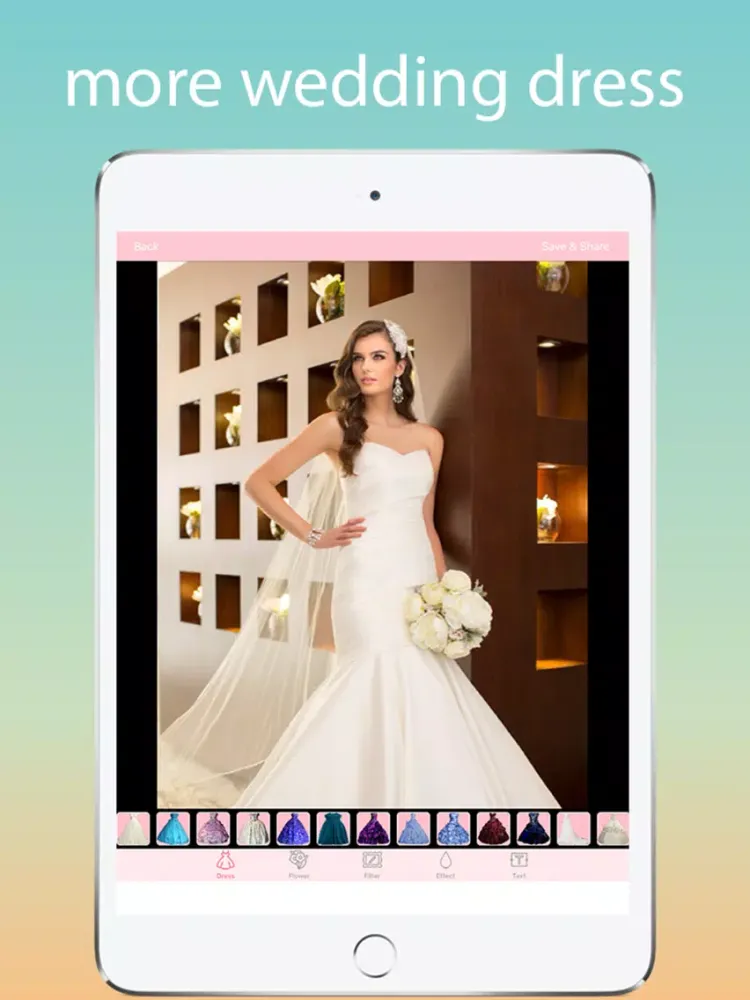 wedding dress up - you make wedding pics beauty iPad  Screenshots