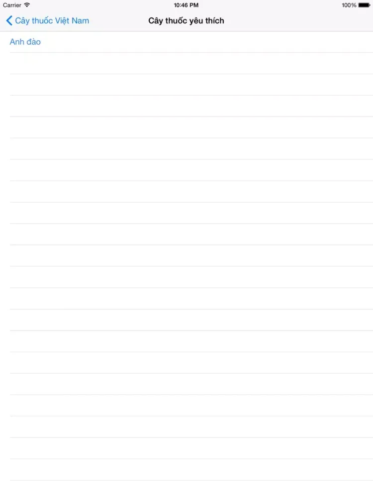 Ảnh chụp màn hình của Từ điển cây thuốc iPad 