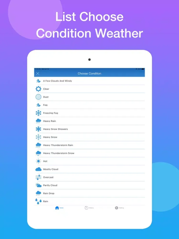 Capturas de pantalla de Create Fake Weather iPad 