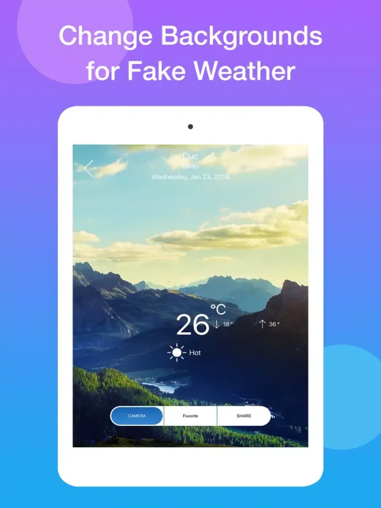 Capturas de pantalla de Create Fake Weather iPad 