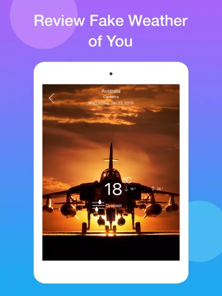 Capturas de pantalla de Create Fake Weather iPad 
