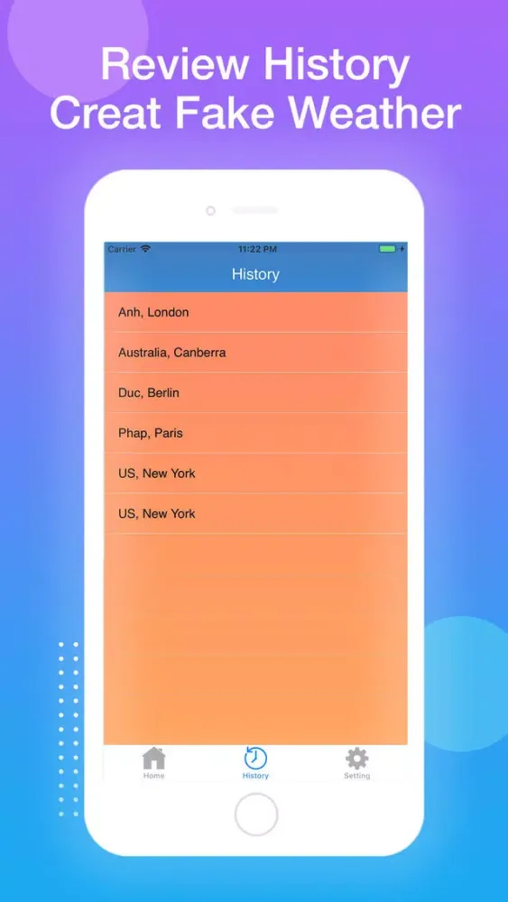 Capturas de pantalla de Create Fake Weather