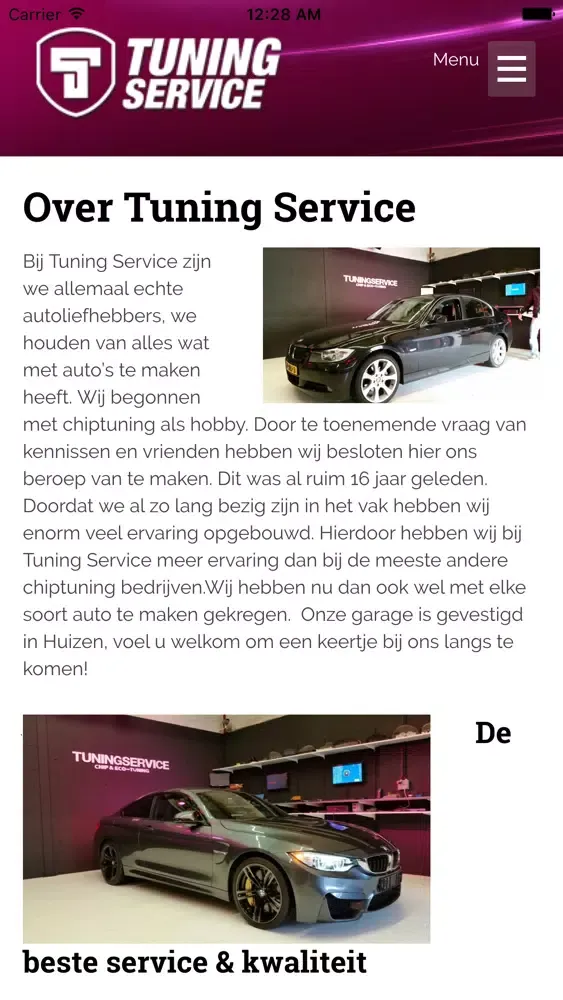 Screenshot di Tuning Service