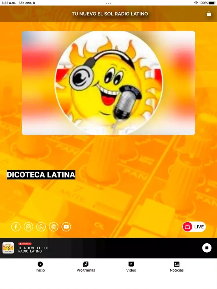 Tu Nuevo El Sol Radio Latino iPad  Screenshots