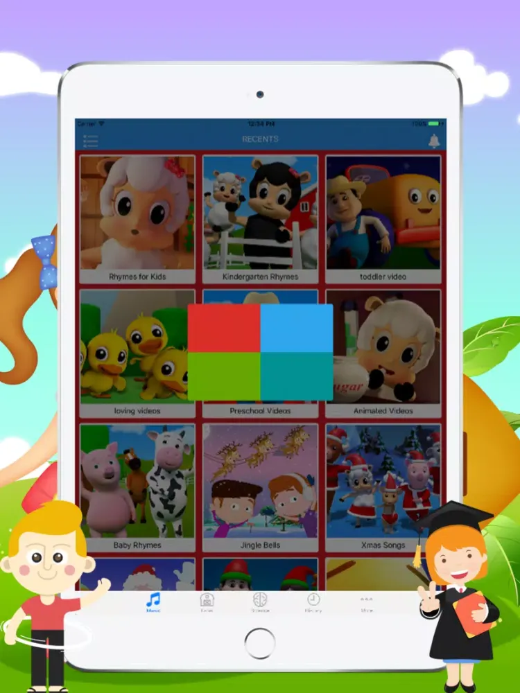 English For Kids - Music Video for YouTube Kids iPad  Screenshots