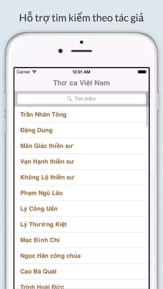 Tuyển tập thơ ca - Thơ Việt Nam qua các thời kỳ应用截图