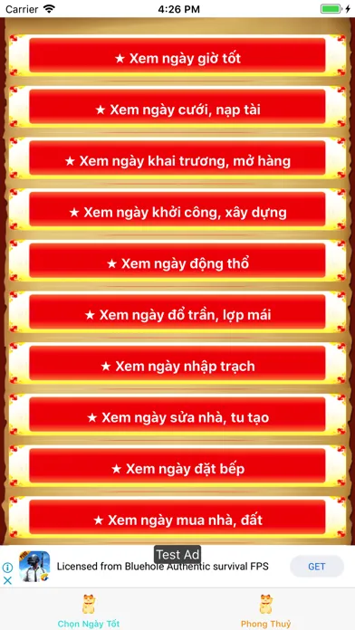 Capturas de tela do Xem Ngày Tốt Xấu