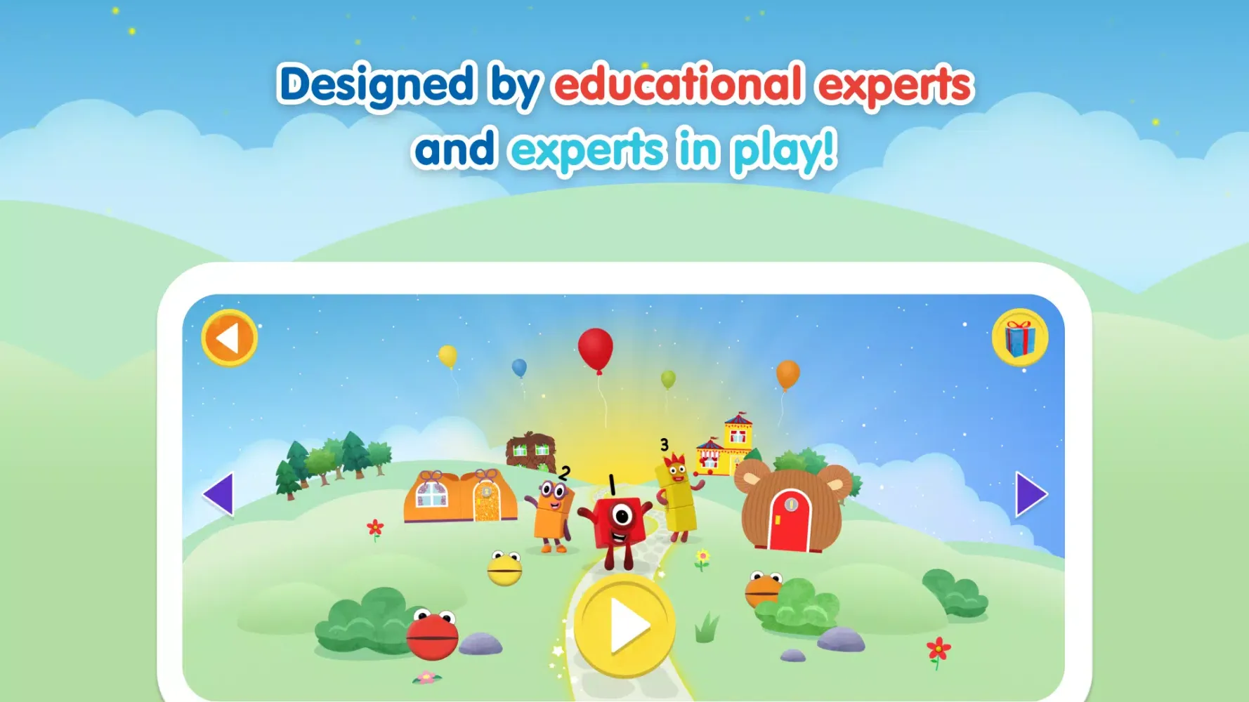 Capturas de tela do Numberblocks World