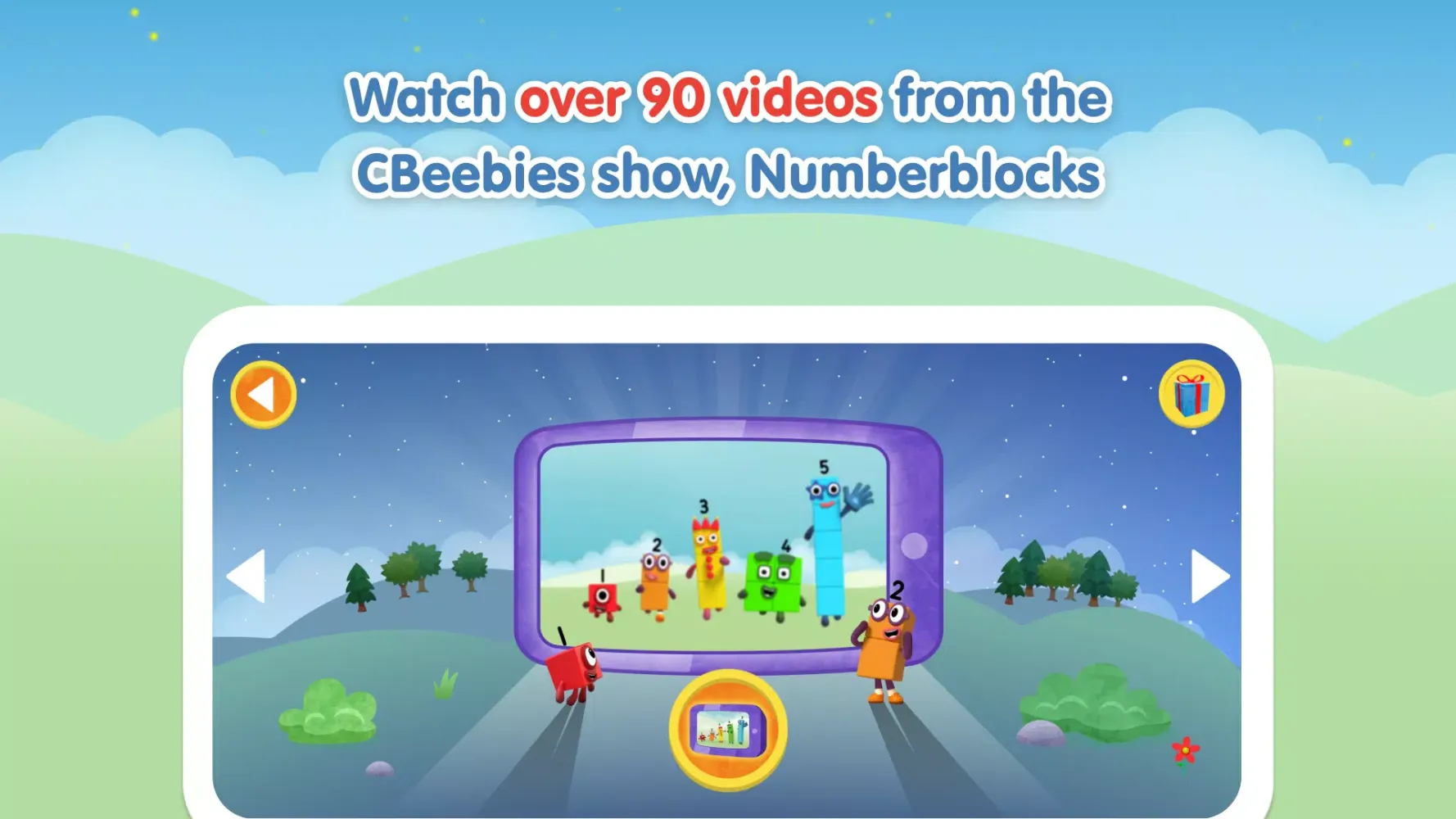 Capturas de tela do Numberblocks World