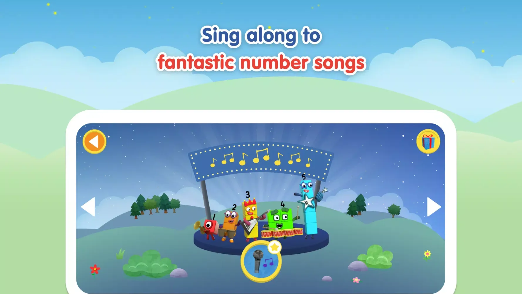 Capturas de tela do Numberblocks World