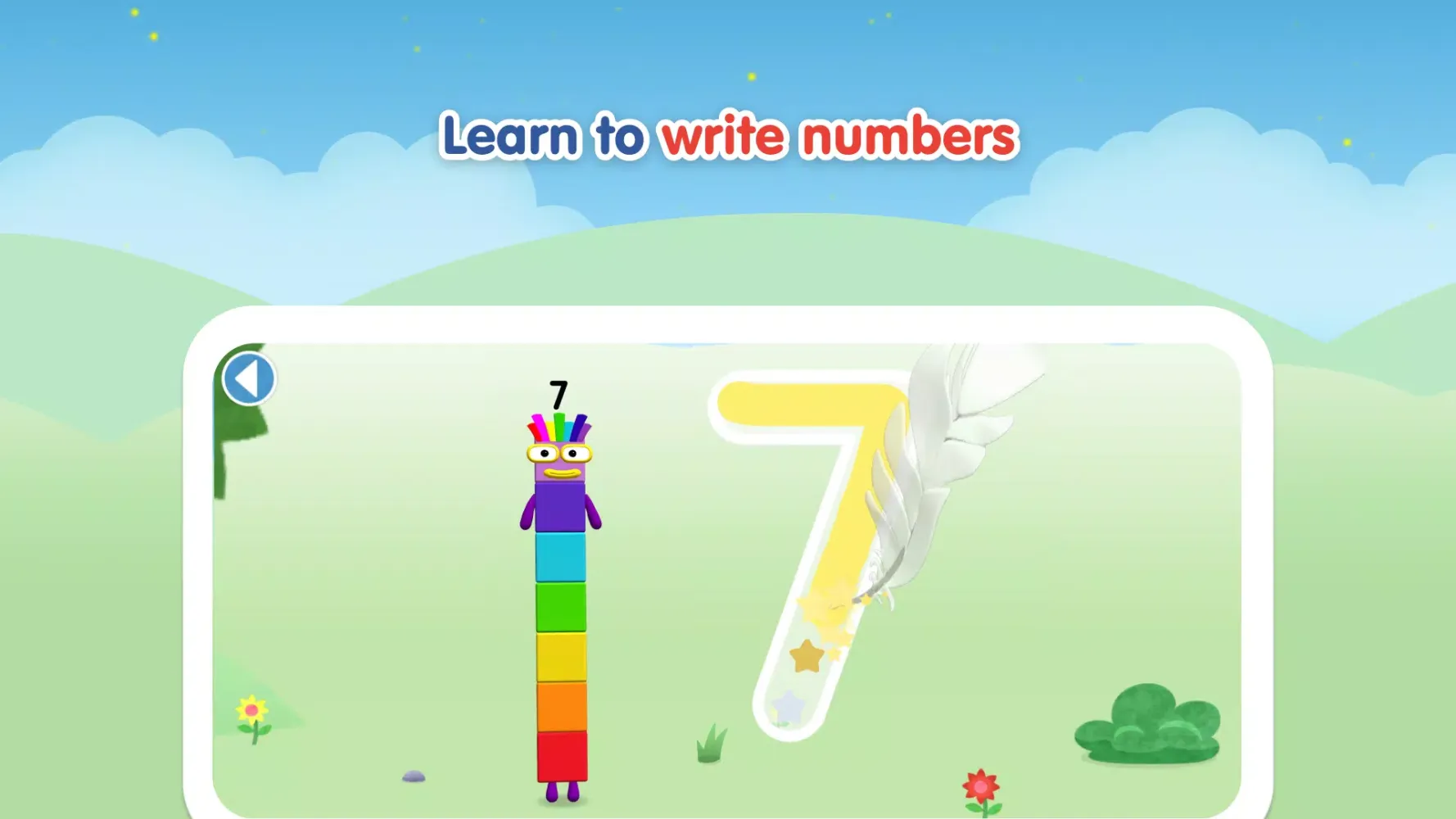 Capturas de tela do Numberblocks World