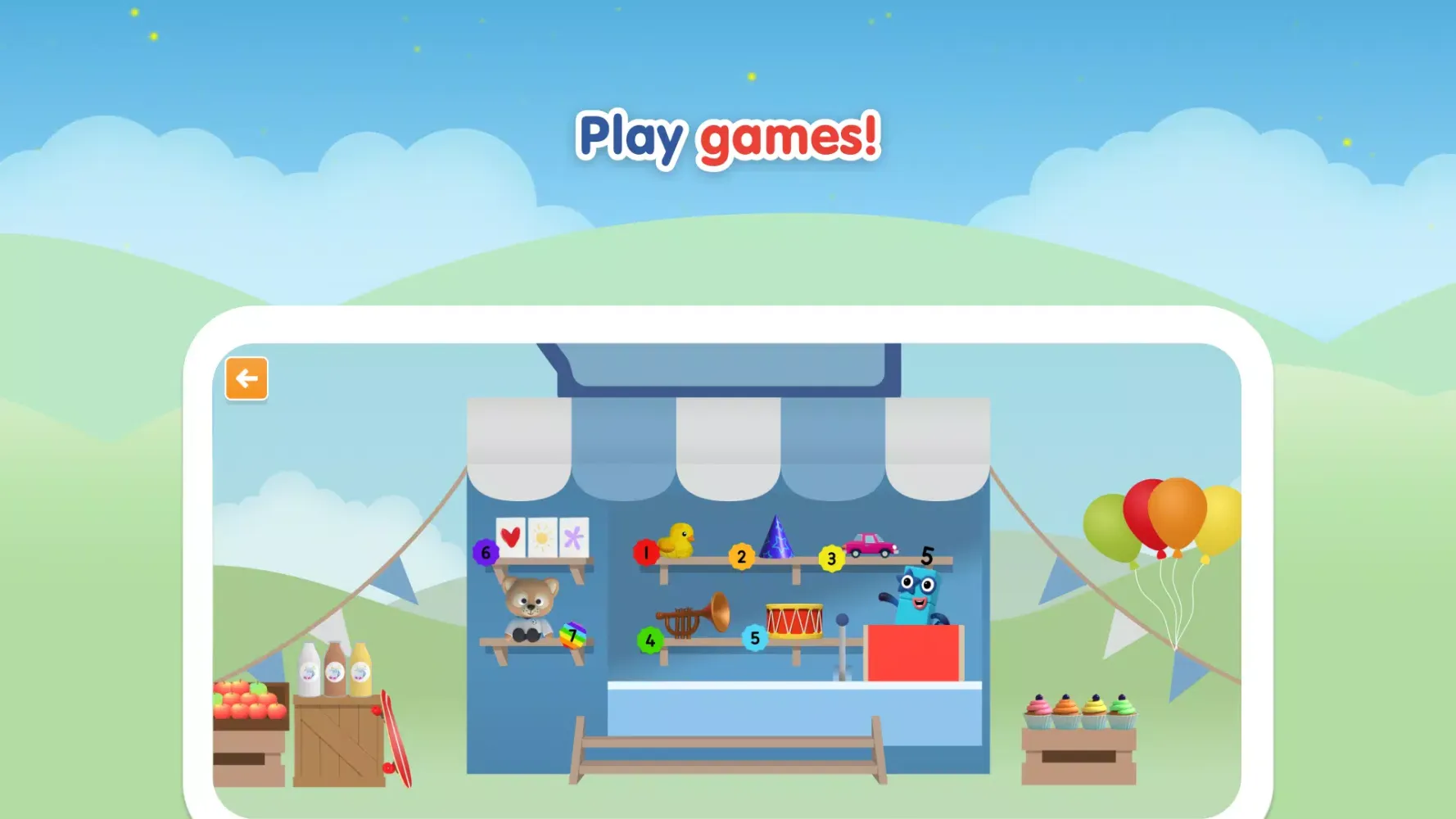 Capturas de tela do Numberblocks World