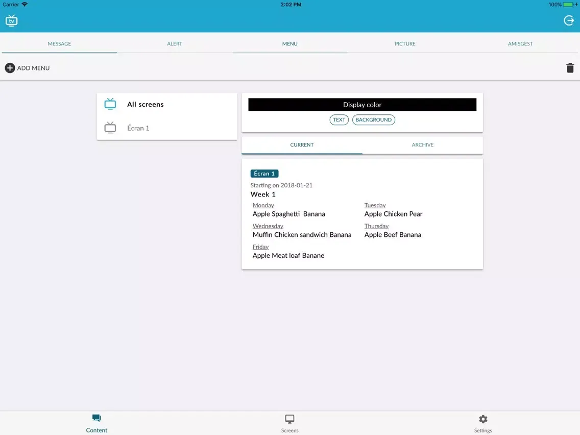 Zrzuty ekranu Amisgest.tv iPad 