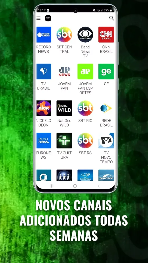 Tangkapan layar TVIGO Brasil - TV Ao Vivo