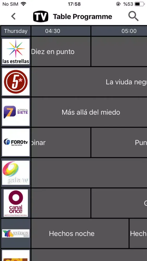 Capturas de pantalla de Mexico TV Schedule & Guide
