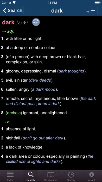 Tangkapan skrin Australian Oxford Dictionary