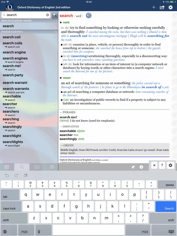 Oxford Dictionary of English 2 iPad  स्क्रीनशॉट