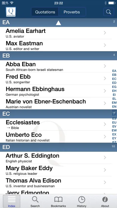 Zrzuty ekranu The Yale Book of Quotations