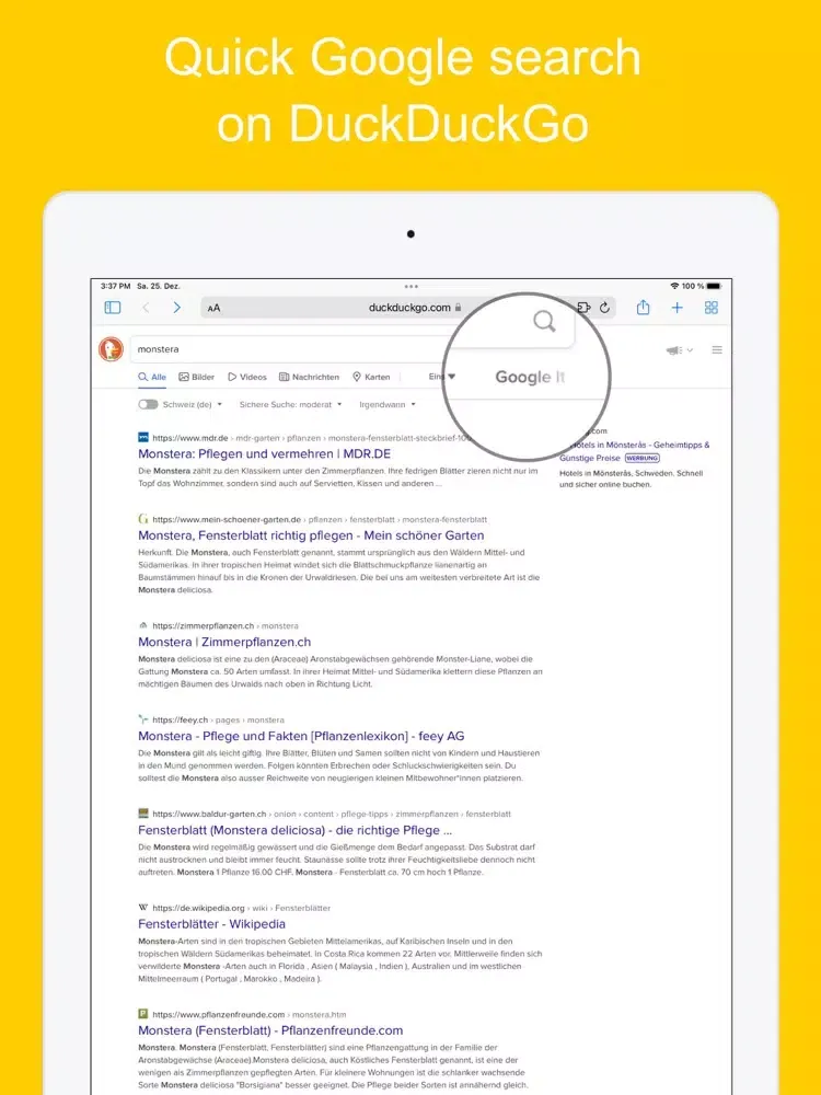 Extended Search iPad  Screenshots