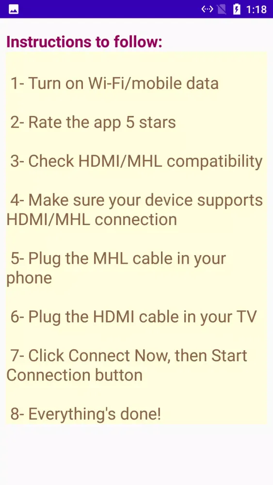HDMI USB Connect HDMI Phone TV Screenshots