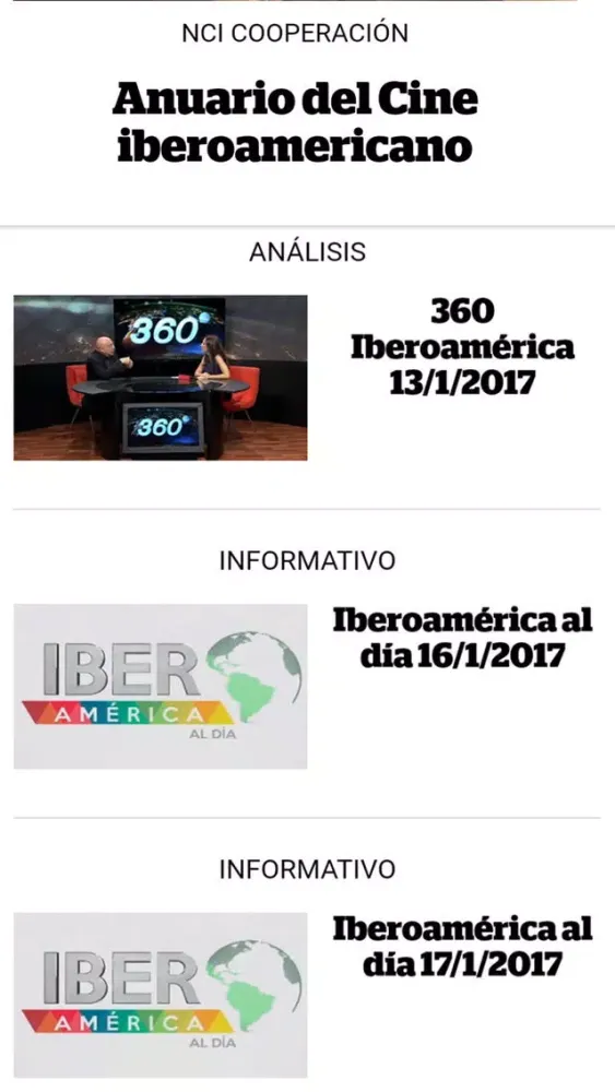 Скриншоты Canal Iberoamericano