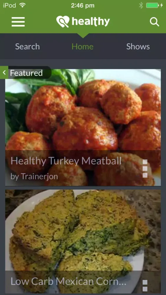 Tangkapan layar Healthy recipes with videos