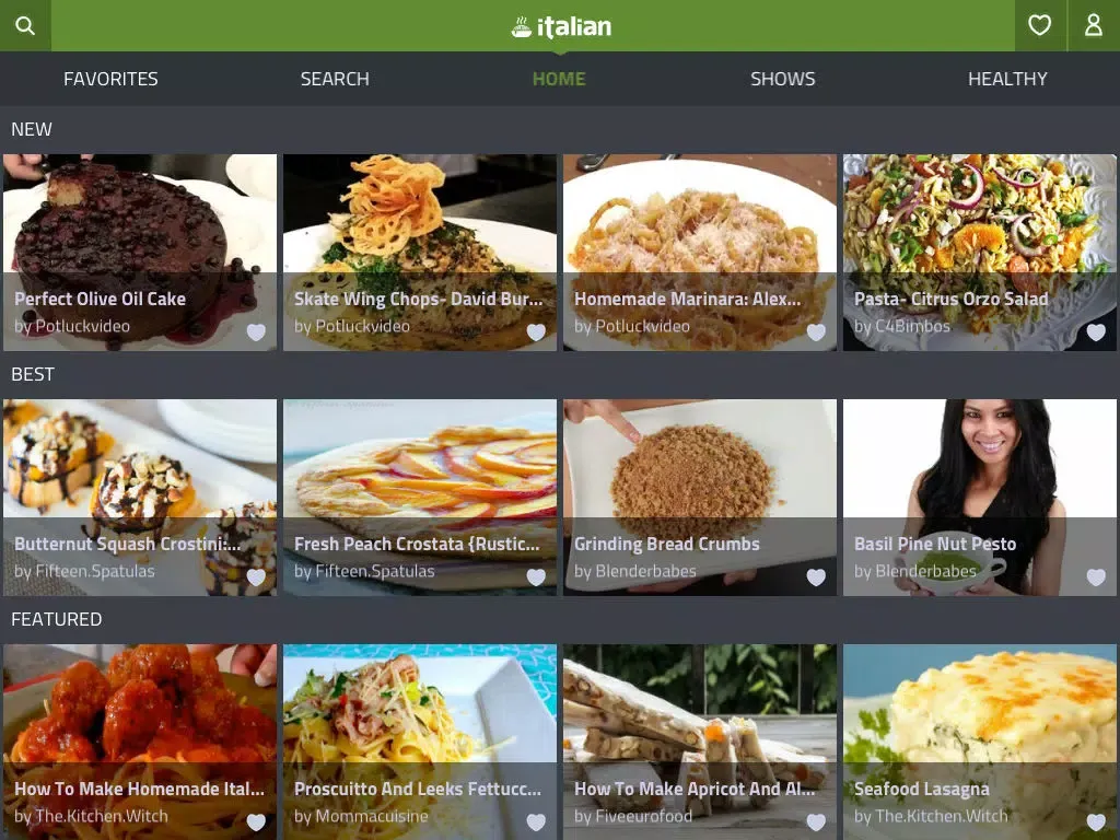 Italian recipes by ifood.tv iPad 應用截圖