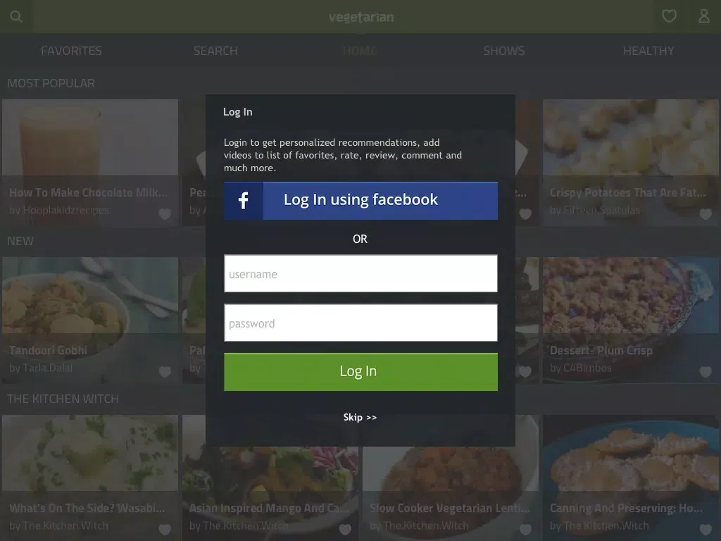 Vegetarian Recipes By Fawesome iPad  Screenshots