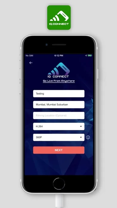 Tangkapan skrin IQ Connect PRO