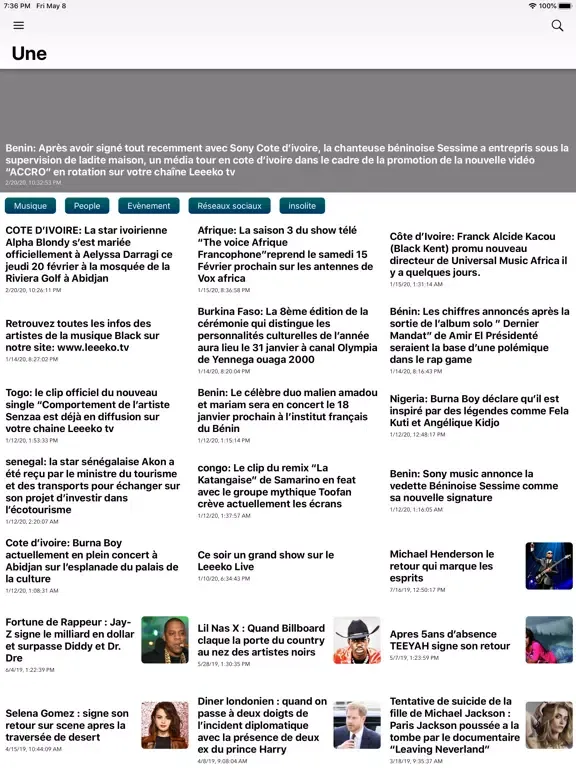 Zrzuty ekranu LEEEKO RADIO & TV iPad 