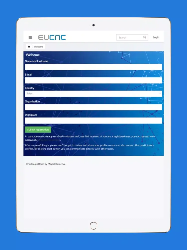 Capturas de pantalla de EuCNC 2018 iPad 