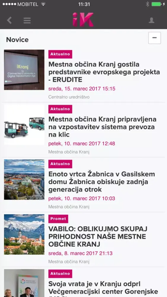 Tangkapan skrin iKranj plus