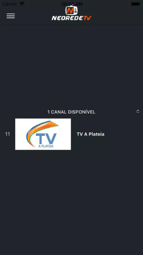 Capturas de tela do Neorede TV