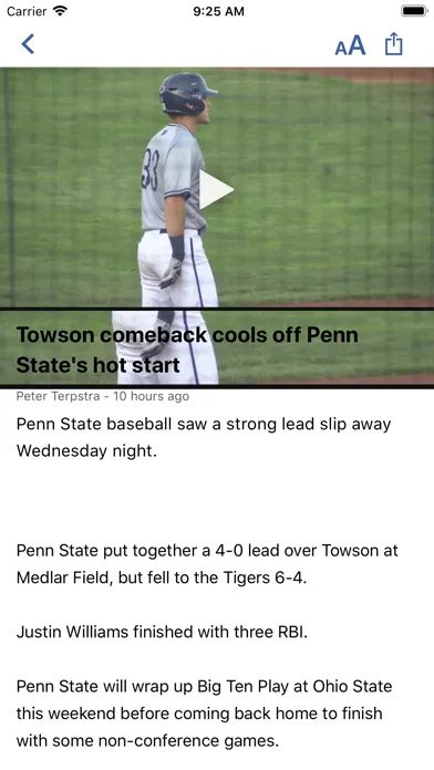 Capturas de tela do The Nittany Nation