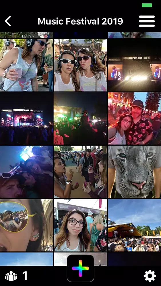 Tangkapan layar PartyPal - Share Pics & Vids