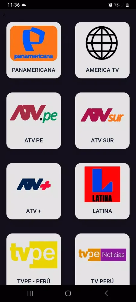 Captures d'écran de TV Canales Peruanos En Vivo