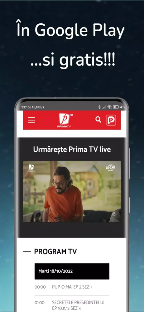 Tangkapan skrin TV România DVB - IPTV