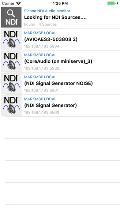 Скриншоты NDI Audio