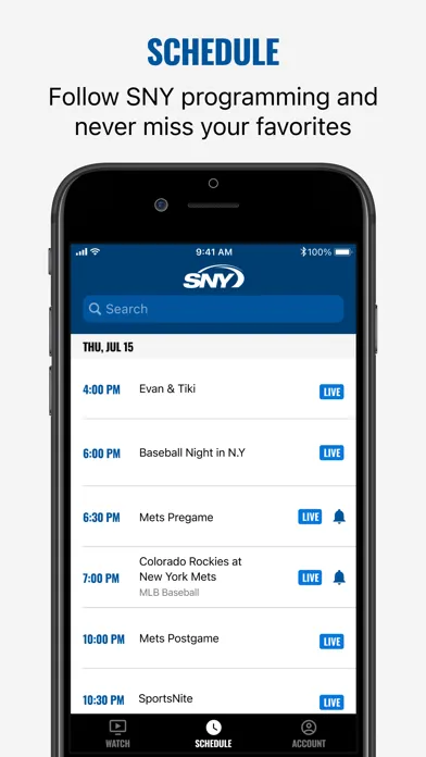 SNY: Stream Live NY Sports Screenshots