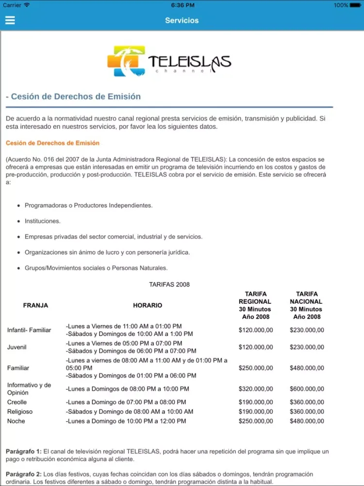 TeleIslas App Oficial iPad  Screenshots