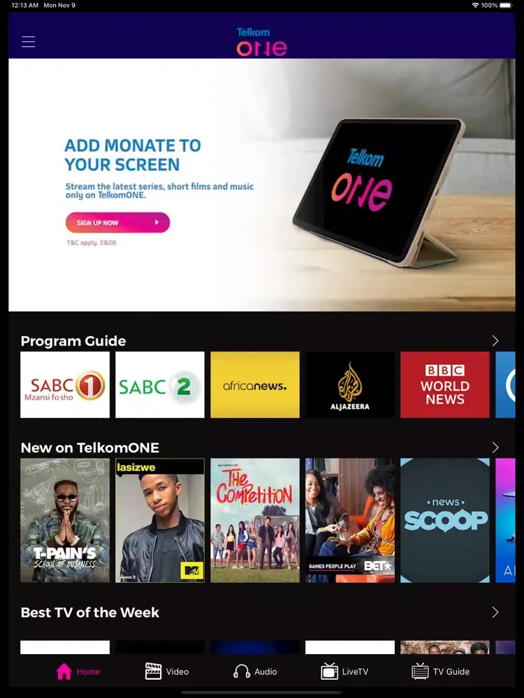 TelkomONE iPad  স্ক্রিনশট