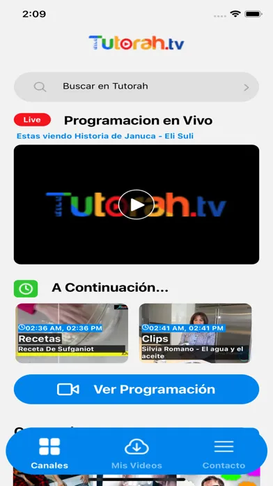 Capturas de tela do Tutorah.Tv