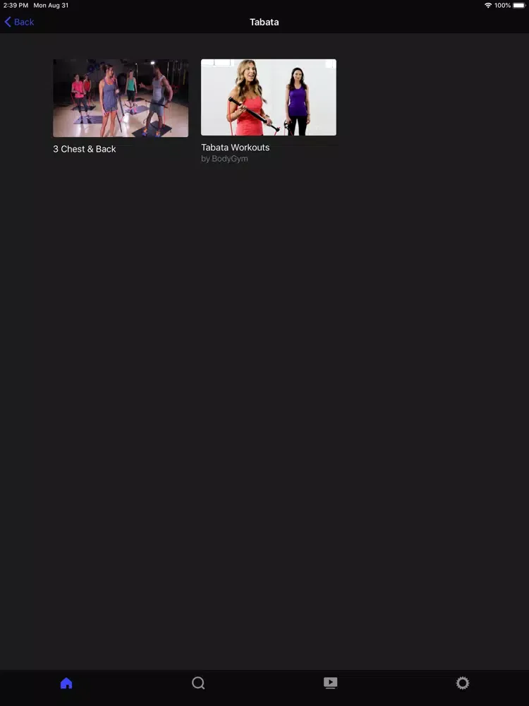 Tangkapan layar BODYGYM — Home Fitness iPad 
