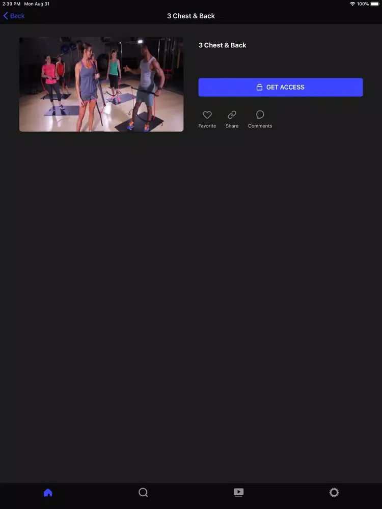 Tangkapan layar BODYGYM — Home Fitness iPad 